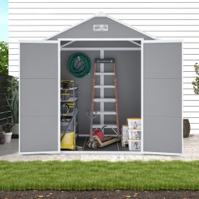 Campcraft 6*5ft resin storage shed, high quality pp material, strong structure, waterproof, rust and UV proof, large storage space