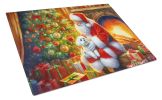 NEW Maltese and Santa Claus Glass Cutting Board Decorative Tempered Glass Kitchen Cutting and Serving Board Large Size Chopping Board