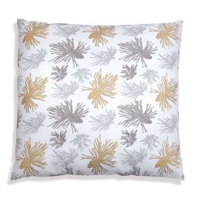 Gold and Silver Pine Bough Throw Pillow