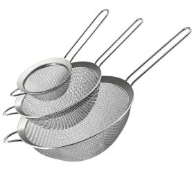 Fine Mesh Strainer, Stainless Steel Colander Sieve With Sturdy Handle For Sifting Flour, Dry Ingredients, Pasta, Rice And Tea (Option: MULTI)