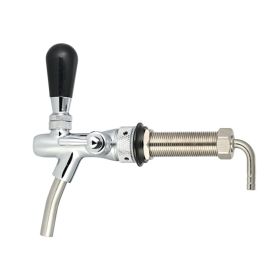 Adjustable Flow Control Chrome Draft Beer-faucet Tap G5/8 Shank Long Stem Home Brew Keg Tap (Option: Default)
