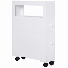 Bathroom Side Storage Cabinet - White (Option: As picture)
