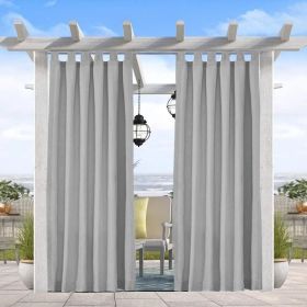 Luxury Outdoor Woolen Curtains With Straps, High-End Blackout Curtains For Living And Bedrooms, Thick And Warm, Home Decor (Option: 50inch96inchgray)