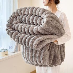 Luxurious Faux Rabbit Fur Blanket - Soft, Warm, And Comfortable, Perfect For Sofas, Beds, Offices, And Travel - A Versatile, All-season Gift And A Gre (Option: Grey-70in X 79in 180 X 200cm)