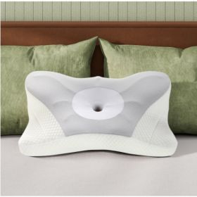 Cervical Neck Pillow, Cooling Ergonomic Memory Foam Pillows  Dual Height Orthopedic Support Contour Pillow For Side (Option: KGrey)