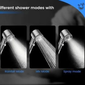 Shower Head, High Pressure Flow Multiple Modes, 5 Layers Filter, Hard Water Power Rinse, With Switch, Suitable For Pet Bathing, Vertical Shower, (Option: Normal9piecesetwith5filters)