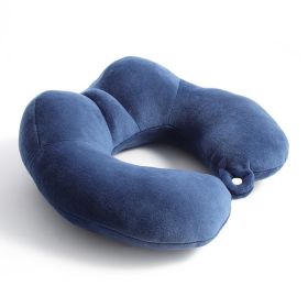U-shape Pillow Pp Cotton Memory Foam (Option: Navy Blue Pp Cotton-U Pillow)