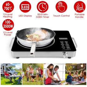 7000W Electric Double Ceramic Stove/ 3500W Electric Single Ceramic Stove Options 3 Colors Available (Option: 3500W Single Burner-Black)