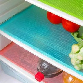 7 Pcs Washable Refrigerator Shelf Mats, Non-Slip Fridge Liners For Freezer Shelves And Drawers, Kitchen Storage Organization (Option: Bluegreenpink)