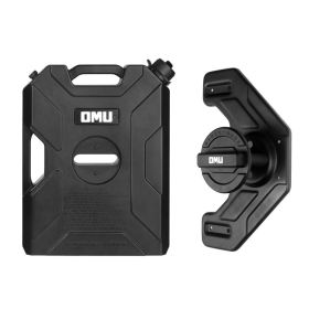 2.64 Gallon,10L Door Hinge Gasoline Container And Mount Set Compatible With 2007-2023 Jeep Wrangler JK JL JT, Gasoline Pack Mount Backing Plate W (Option: Black)