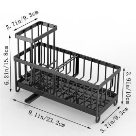 Kitchen Sponge Holder Drain Rack Sink Organizer For Scrubber Storage (Option: A)