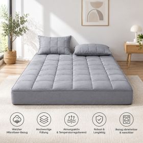 Quilted Fitted Mattress Pad, Deep Pocket Mattress Protector, Soft Fluffy Bed Cover For Bedroom (Option: 80x78 inch-Dark Grey)