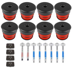 8X Silicone Body Mount Bushings and Cushion Bolts Kit Replacement for F-250 F-350 2008-2016 13848 (Option: 18570067)