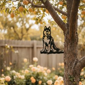 CIFbuy Cute Puppy Garden Stakes Funny Dog Statue Outdoor Yard Art for Patio, Lawn Rustproof Iron Construction Easy Stake Base, Unique Easter Birt (Option: 59160948)