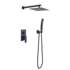 10 inch Shower Head Bathroom Luxury Rain Mixer Shower Complete Combo Set Wall Mounted (Option: As picture)