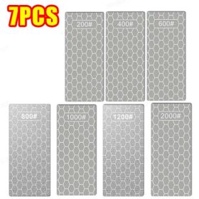 7 PCS Diamond Sharpening Stone Knife Sharpening Honing Stone Lapping Plate Coarse Honeycomb Surface Plate For Kitchen Scissors Blade Edges,5.9 X (Option: CB24154)