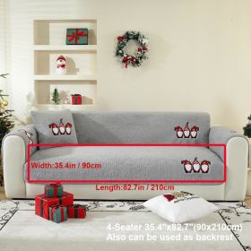 ( 35.4/82.7in) New Winter Lamb Plush Sofa Cushion With Thickened Plush Seat Cushion And Anti Slip Sofa Cover Cloth Towel (Option: Default)