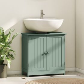 Bathroom Vanity Cabinet, Under Sink Bathroom Cabinet with 2 Doors and Adjustable Shelf, Dark Green (Option: Dark Green-730x360x130 mm)