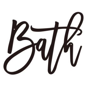 CIFbuy Vintage Rustic Bathroom Sign Letter Decor Modern Black Wall Hanging Home House Gift（TikTok, temu pick-up service） (Option: 64588972)