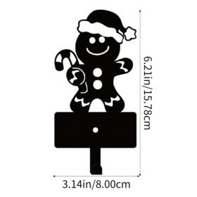 CIFbuy Adorable Gingerbread Man 5-Hook Rustproof Iron Key Holder Rustic Farmhouse Wall Organizer, for Entryway Kitchen Hanging Hooks for, Keys To (Option: 19973536)
