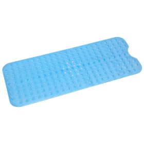 Bath Tub Mat Non-Slip Shower Mat Massage Anti-Bacterial with Suction Cups Washable for Bathroom Kitchen Pool (Option: Blue)