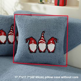 ( 17.7/17.7in) New Winter Lamb Plush Sofa Cushion With Thickened Plush Seat Cushion And Anti Slip Sofa Cover Cloth Towel (Option: Default)
