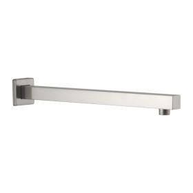 Shower Arm with Flange, 1/2 NPT Tapered Threads, Rain Shower Head Arm, Wall Mount Shower Extension Arm (Option: 37214760)