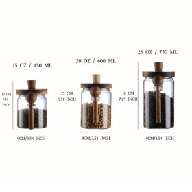 Glass Coffee Jars With Spoons, Candy Jars, Biscuit Jars, Storage Jars, Tea Jars (Option: 3pcs)