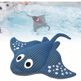 Stingray Turtle Design Floating Scum Cleaner, 3D Honeycomb Mesh Washable Reusable Sponge For Hot Tub Spa Pool Bathtub, Effectively Absorbs Oils S (Option: 1 PCS-MOGUIYU006)