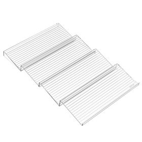 4 Pcs Multi Layer Seasoning Storage Rack, Stepped Spice Bottle Display Rack, Transparent Adjustable Storage Rack (Option: 4 pcs)