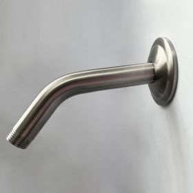 Shower Arm with Flange, 1/2 NPT Tapered Threads, Rain Shower Head Arm, Wall Mount Shower Extension Arm (Option: 80686554)