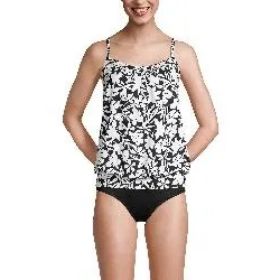 Women'sTummy HidingTop Swimsuit Adjustable Straps (Option: L)