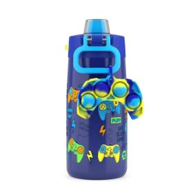 12oz Stainless Steel Water Bottle With Drinking Spout For Kids, Toddlers, Girls - Purple Portable Drinkware (Option: Blue)