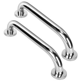 2Pcs Bath Grab Bar 19.7in Sturdy Stainless Steel Shower Safety Handle For Bathtub Toilet Stairway Anti-slip Handrail Balance Bar 220LBS Pull Forc (Option: 19.7in)