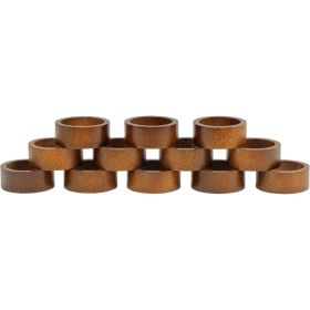 Wooden Napkin Rings Set Of 12, Rustic Hemlock Wood Table Decor For Dining, Wedding, Party And Holiday Settings (Option: MULTI)