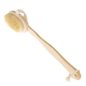 1Pc Bath Brush 15in Shower Body Back Scrubber With Long Handle Detachable Brush For Cellulite Exfoliating Detox (Option: Yellow)