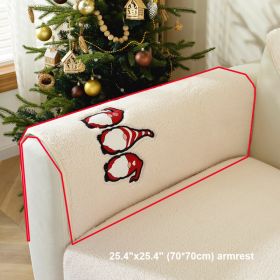 ( 25.4/25.4in ) New Winter Lamb Plush Sofa Cushion With Thickened Plush Seat Cushion And Anti Slip Sofa Cover Cloth Towel 25.4/25.4in (Option: Default)
