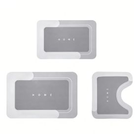 3PCS Absorbent Bath Mat Magic Rug Sets, Quick Drying Bath Mat Non-Slip Floor Rug Rubber Backed For Bathroom Kitchen Shower Sink (Option: defaulttitle)
