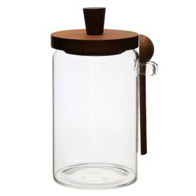 1 Pcs 25 OZ Glass Coffee Jars With Spoons, Candy Jars, Biscuit Jars, Storage Jars, Tea Jars, Snack Jars, Seasoning Jars, Salt Jars, Pepper Jars (Option: 25 OZ)