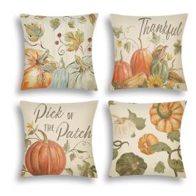 4PCS Thanksgiving Pillow Covers (Option: W13253110)