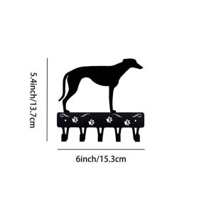 CIFbuy Black Metal Wall Hook Rack Minimalist Rustproof Iron 4-Hook Storage Organizer Space, Saving Hanger for Keys Bags Towels Hats Functional Wa (Option: 16796318)