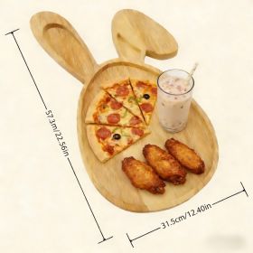 Creative Unvarnished Wooden Cartoon Christmas Tray For Home Desktop (Option: Egg Egg Rabbit)