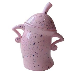 Canister With Attitude Drop Resistant PVC Durability Food Canisters With Lids Desktop Cup Ornament For Halloween Pink (Option: Default)