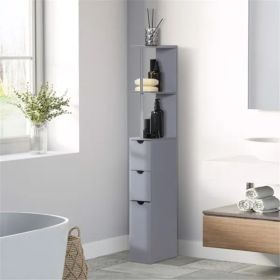 Bathroom Storage Cabinet-Grey (Option: As picture)