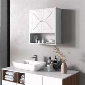 Bathroom Cabinet/Wall Cabinet-White (Option: As picture)
