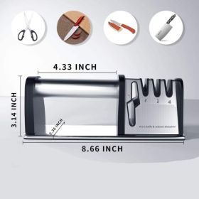 Non-slip Kitchen Knife Sharpener, Ergonomic Handle, Safe And Fast Knife Sharpening Tool, Suitable For Home And Restaurant Use. (Option: As shown in the figure)