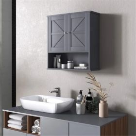Bathroom Cabinet/Wall Cabinet-Gray (Option: As picture)