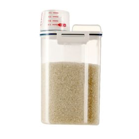 Rice Airtight Storage Container With Clear Scale Double Sealed Rice Containers For Cereal Flour Rice (Option: Default)
