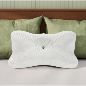 Cervical Neck Pillow, Cooling Ergonomic Memory Foam Pillows  Dual Height Orthopedic Support Contour Pillow For Side (Option: Kwhite2pcs)