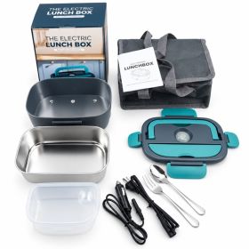 Banned For Amazon And Walmart 1.5L Electric Lunch Box Food Heater, 90W Heated Lunch Box Green Only One 304 Stainless Steel Inner Container Includ (Option: Green)